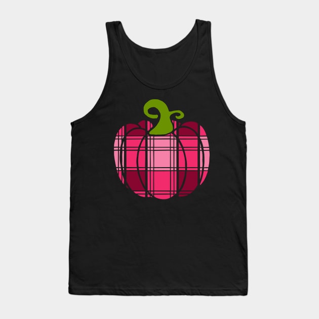 Pink Plaid Pumpkin Tank Top by Blue Moon Barn